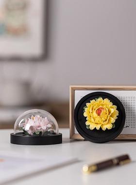 陶瓷花生日礼物女生实用牡丹