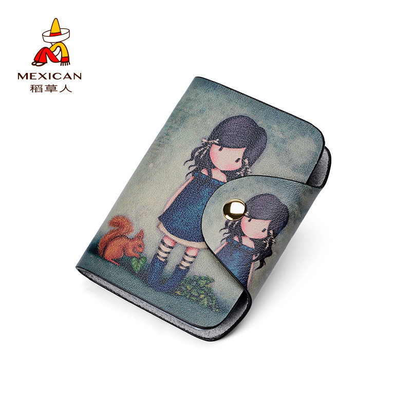 稻草人多卡位女式韩国可爱卡片包 稻草人嘉伟卡包