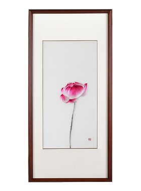 顾氏苏州刺绣荷花苏绣成品挂画客厅真丝纯手工新中式刺绣画四联画