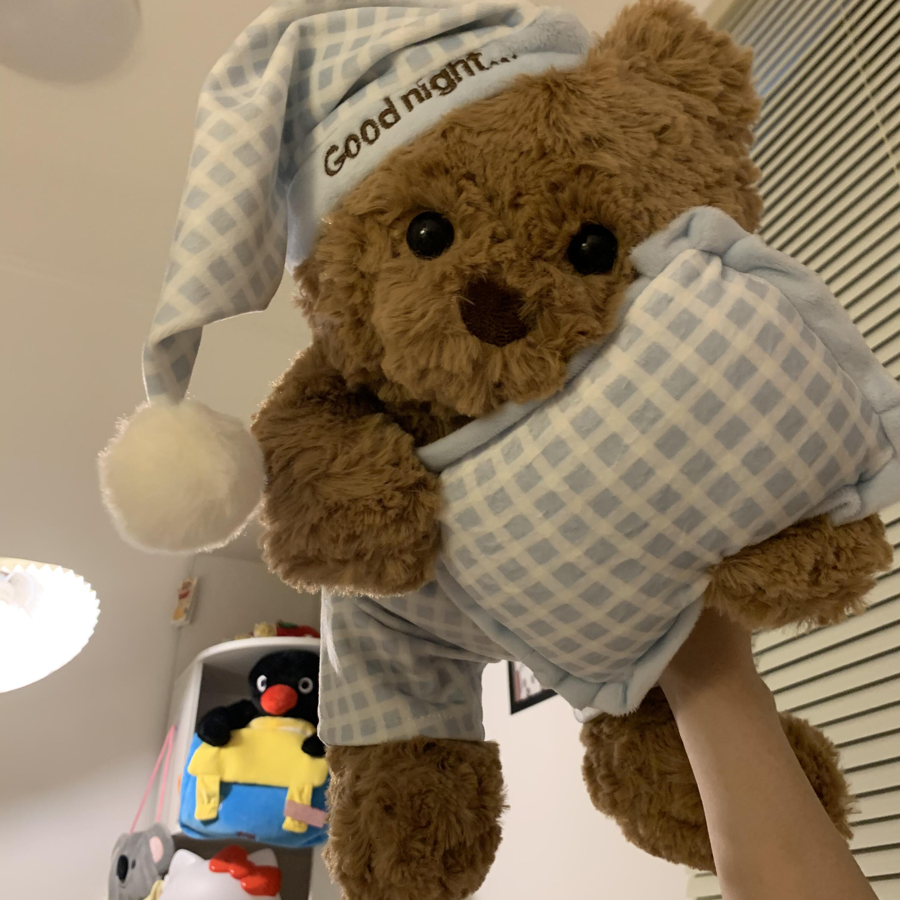睡衣小熊战士玩偶！可爱毛绒公仔送女生闺蜜生日礼物娃娃抱睡神器 - 图3
