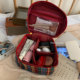 Netherlands Traveling# Retro checkered makeup bag portable large capacity makeup bag travel toiletries storage bag storage bag