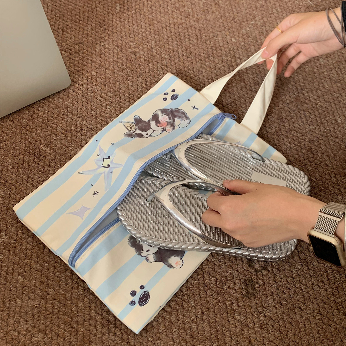 旅行衣物收纳袋行李箱整理包可爱卡通防水衣服内衣内裤鞋子分装袋,淘宝优惠券,粉丝福利购,淘宝优惠卷