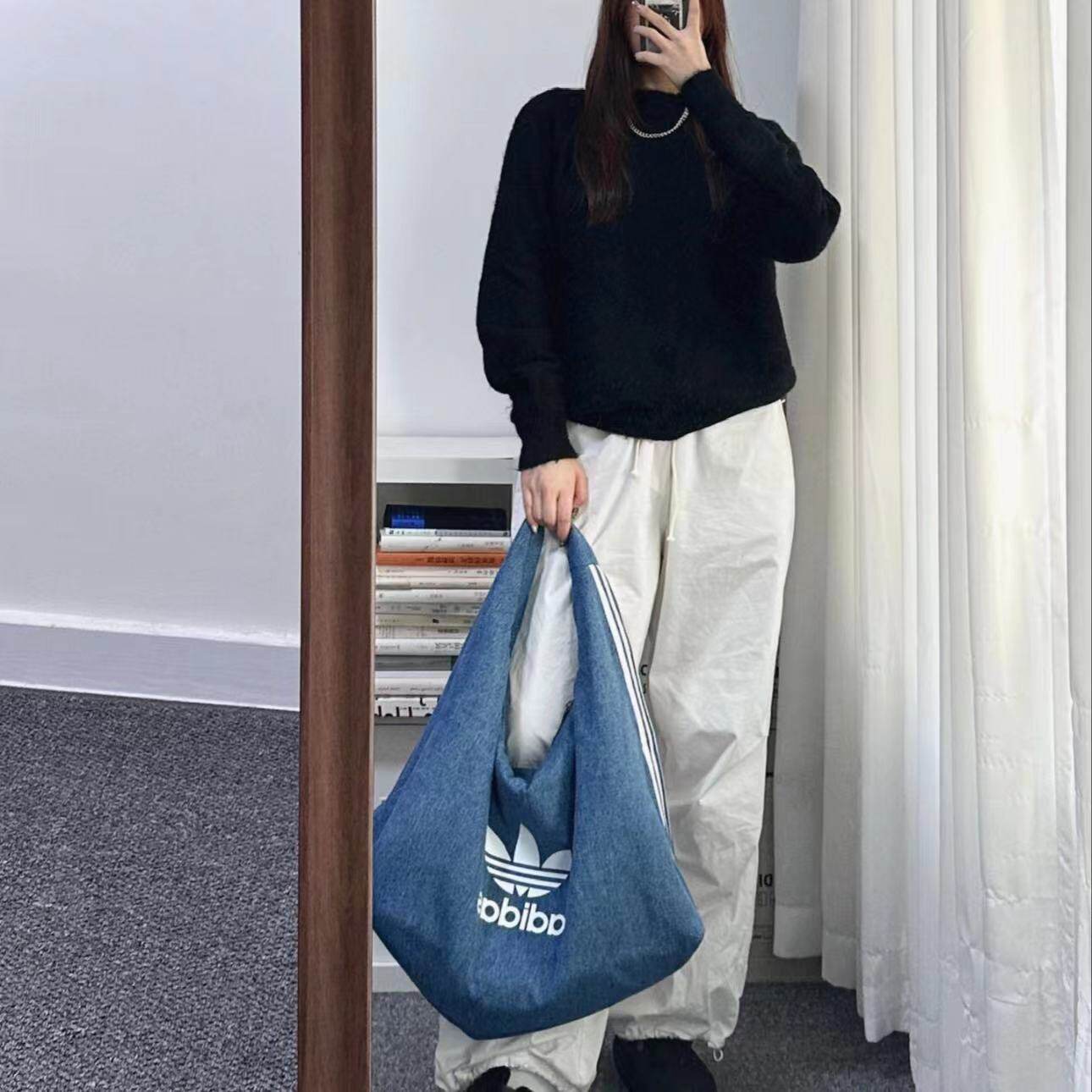 ADIADS clover classic denim sports cloud bag