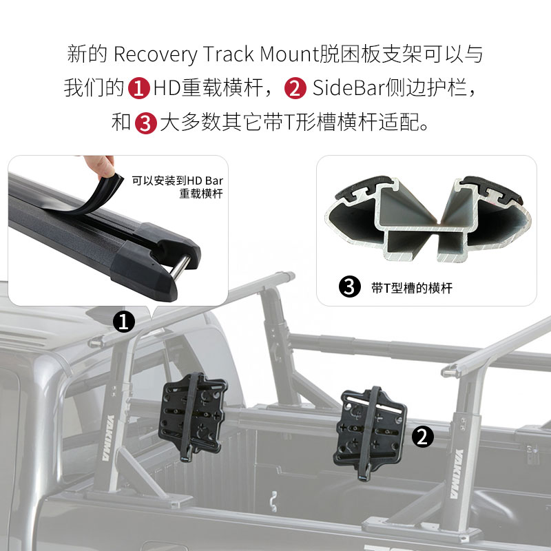 Yakima汽车脱困板固定平板绑带支架皮卡行李架横杆平台通用改装件 - 图1
