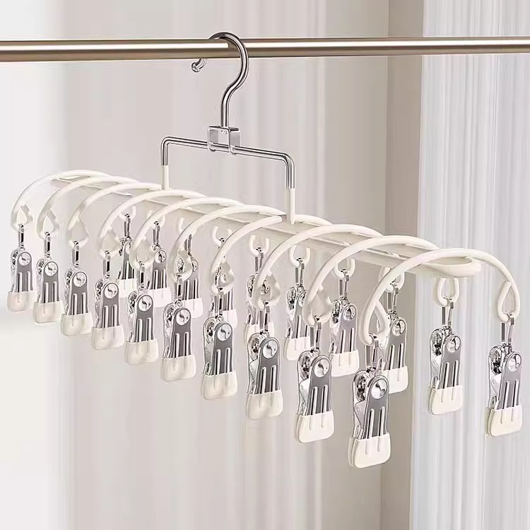 日本儿童衣架婴儿衣柜收纳神器宝宝口水巾袜子挂钩多夹子晾衣架,淘宝优惠券,粉丝福利购,淘宝优惠卷