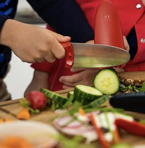 德国双立人儿童专用厨刀带刀套护手防割多用蔬菜水果刀进口不锈钢 - 图1