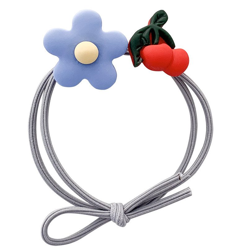 ins泫雅风趣味软陶小花女网红皮筋 莎拉娜发饰