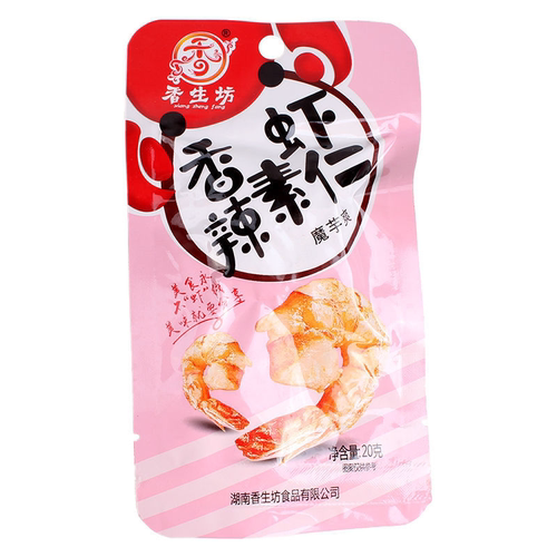 香生坊素虾仁20g*40袋装铁板烧香辣蒜蓉味即食魔芋爽素虾休闲零食 - 图3
