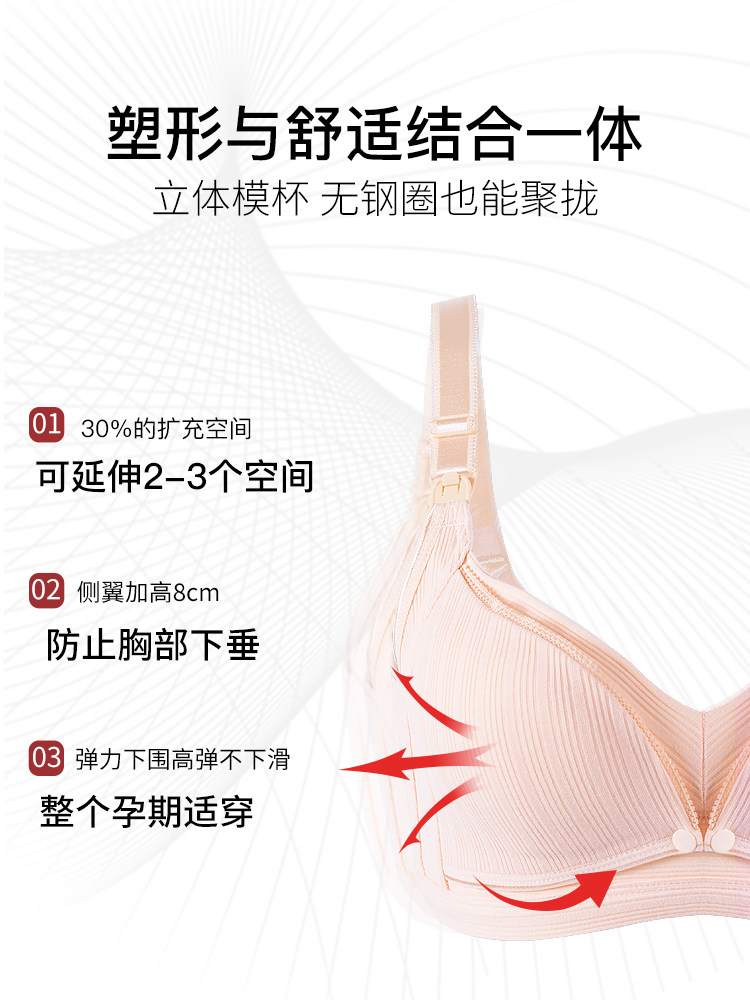 哺乳怀孕期纯棉喂奶母乳薄款胸罩 亲护母婴哺乳文胸