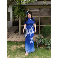 Babes【水色兰香】大码新中式温婉气质旗袍