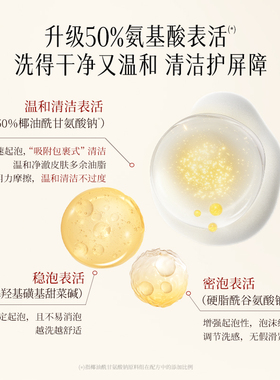 稀物集洗面奶松茸菌菇氨基酸洁面乳男女士温和清洁毛孔学生敏感肌