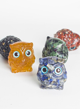 跨境天然水晶碎石滴胶麋鹿办公室