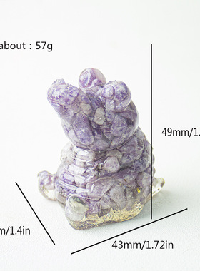 跨境天然水晶碎石滴胶办公室家居