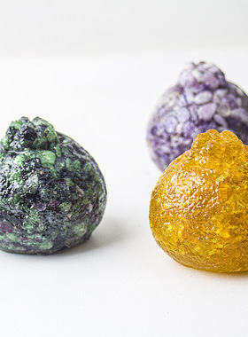 跨境天然水晶碎石滴胶植物办公室