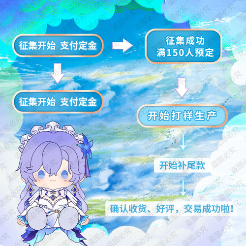 同人周边坎特蕾拉棉花娃娃送人礼物坐姿Cantarella抱枕约40cm - 图1