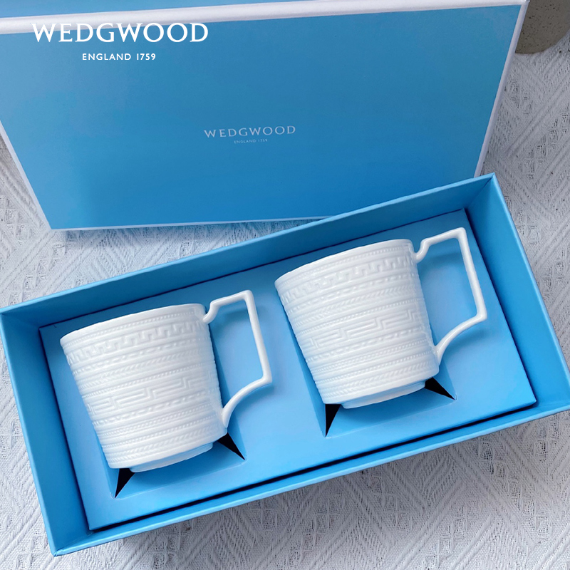 礼盒装Wedgwood骨瓷对杯套装情侣马克杯结婚送礼肖战代言男女水杯