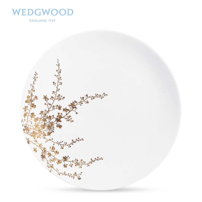 WEDGWOOD王薇薇VeraWang灿金花园骨瓷20-27cm盘欧式餐具家用摆台-图0