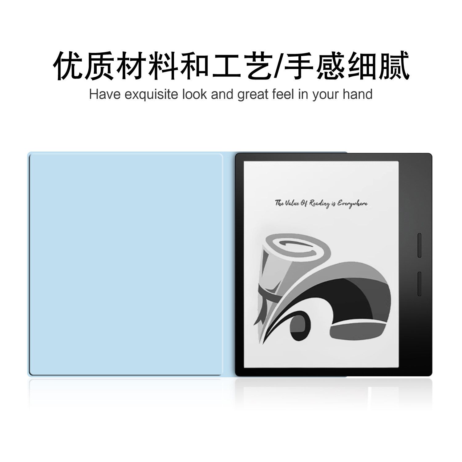 久宇适用掌阅Ocean5/4保护套长续航版磁吸ocean4c墨水屏AI电纸书7英寸3/4turbo纯黑蓝双面夹color7休眠唤醒壳,淘宝优惠券,粉丝福利购,淘宝优惠卷