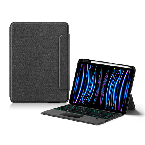适用苹果iPad妙控键盘蓝牙iPadPro一体式air5/4保护壳2022新款pro11寸2021平板套10.9磁吸搭扣ipad10代笔槽壳 - 图2