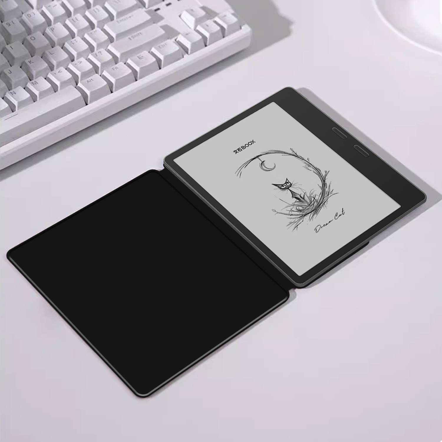 适用文石BOOX Leaf5保护套Leaf5C阅读器7英寸磁吸皮套休眠唤醒墨水屏轻薄双面夹纯黑电纸书智能便携套翻盖壳,淘宝优惠券,粉丝福利购,淘宝优惠卷