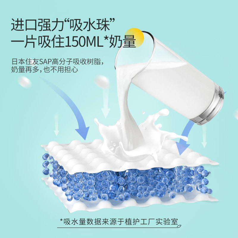 100片夏季哺乳期超薄透气防溢乳垫 糖糖妈咪防溢乳垫