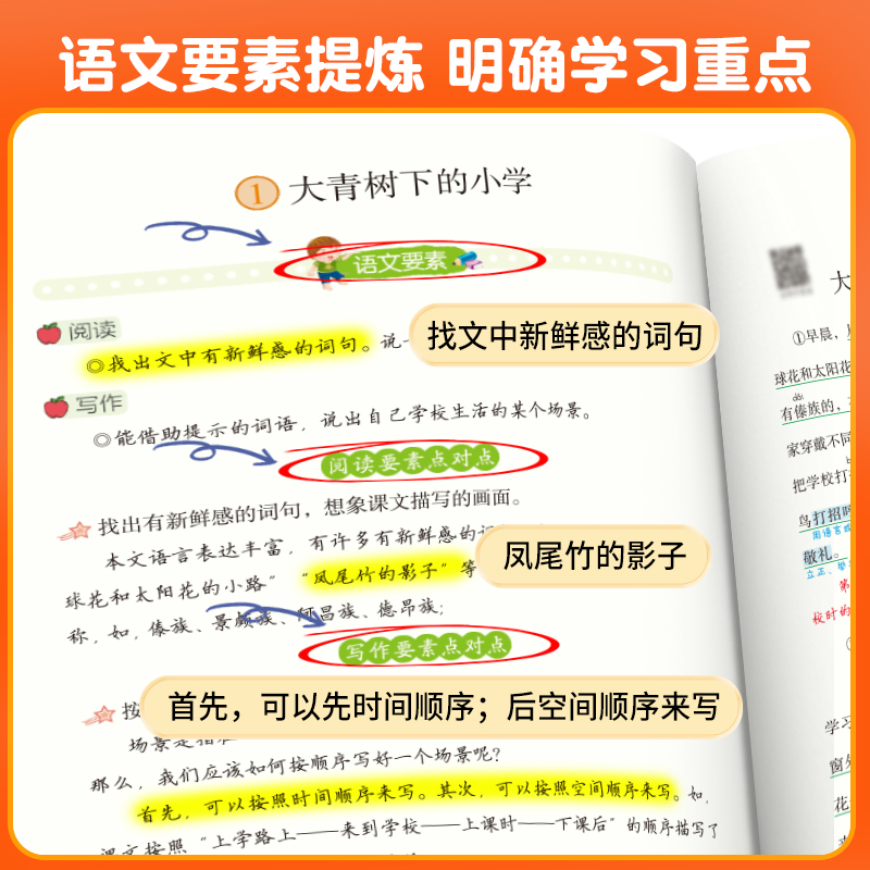 名校课堂笔记一二三四五六年级上下册新解新教材同步讲解读原文解析课前预习课后复习小学语文阅读与作文写作技巧字词句篇专项训练