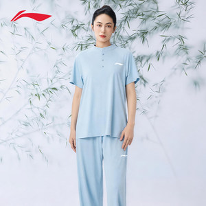 李宁太极服短袖2026新款八段锦女款中式太极服装气功太极拳练功服