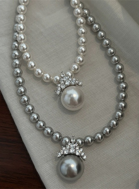 冰雪女王吊坠施家珍珠女锁骨链