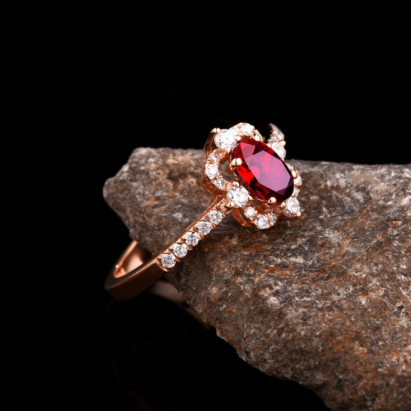 蜜安琪0.52 ~1.20克拉红宝石女戒 蜜安琪珠宝手饰