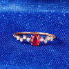 Miangqi 18K gold natural ruby diamond ring