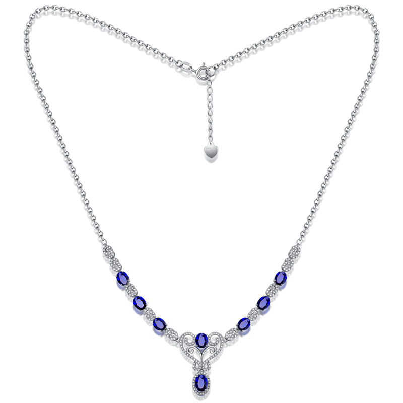 yngel /蜜安琪3.5克拉蓝宝石颈链 蜜安琪珠宝颈饰