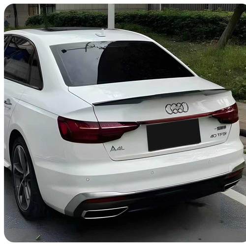 适用奥迪a4la3尾翼A5A6L改装S4S3S5S6原厂M4刀锋尾翼免打孔定风翼 - 图1