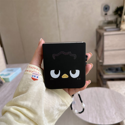 黑色小鸟表情适用小米mix2手机壳三星Zflip7华为Pocket折叠荣耀OPPO FindN3摩托罗拉razr60新款PuraX保护套5 - 图0