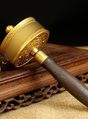 纯铜黄铜手摇超静音经典3万小号方便携带精致做工桌面摆件家用
