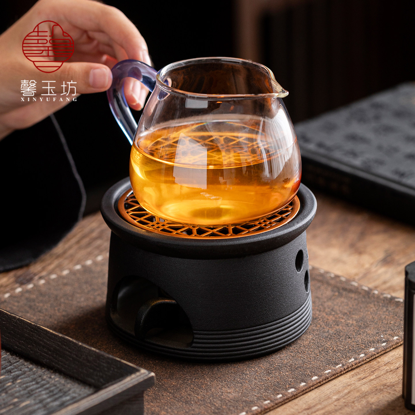 新中式蜡烛温茶炉家用茶水加热陶瓷底座餐厅暖茶台煮茶温茶器百搭,淘宝优惠券,粉丝福利购,淘宝优惠卷