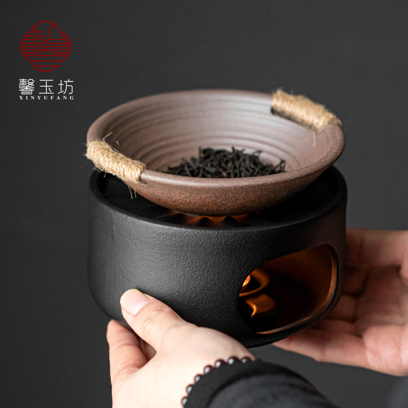 温茶炉小火炉蜡烛煮茶底座保温暖茶器提香器烘茶炉围炉煮茶温茶器-图1