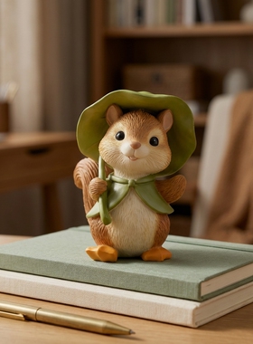 可爱卡通松鼠树脂摆件家居装饰