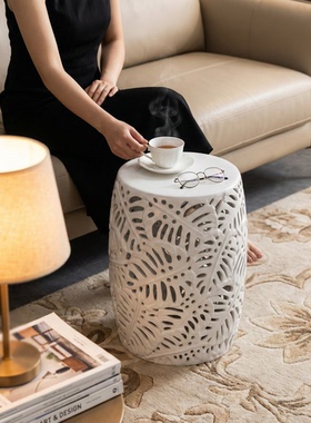 轻奢波西米亚手工镂空编织凳