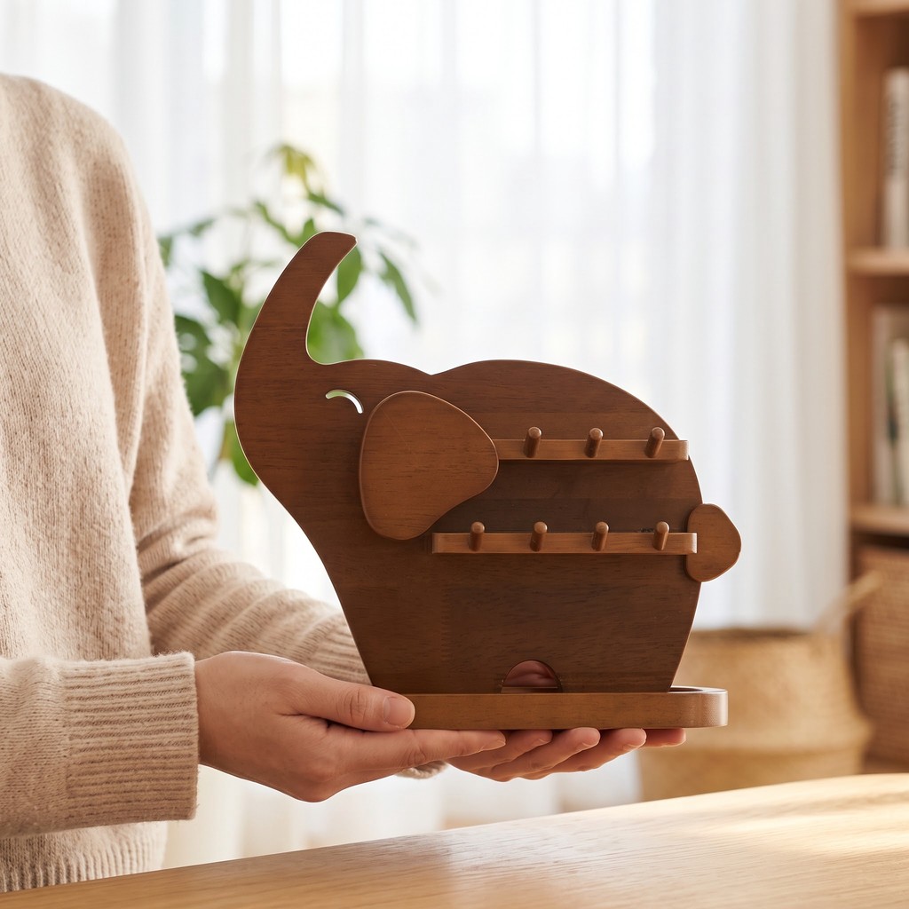 Elephant shaped jewelry storage dressing table ornaments