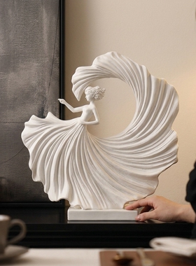 现代简约抽象树脂人物雕塑摆件