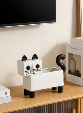 可爱猫咪陶瓷大容量收纳盒