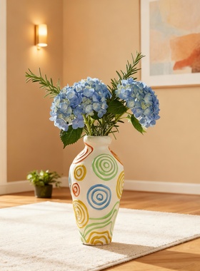 高级感小众彩色几何花瓶摆件