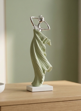 小众设计师绿色抽象树脂摆件