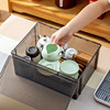 Dust-proof transparent tea set desktop storage box with lid