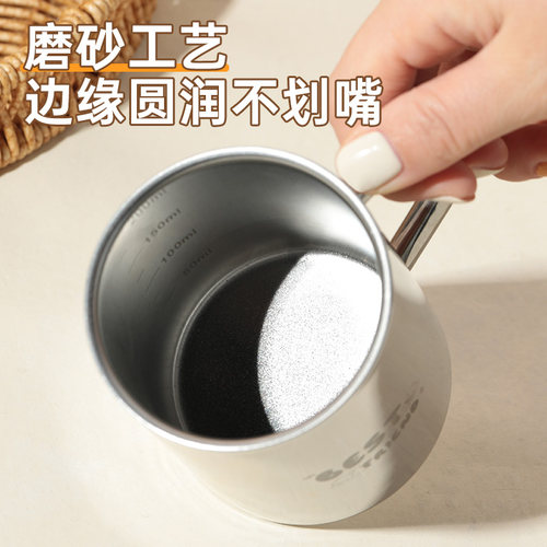 玉米儿童水杯316L不锈钢牛奶杯幼儿园专用家用直饮保温宝宝学饮 - 图0