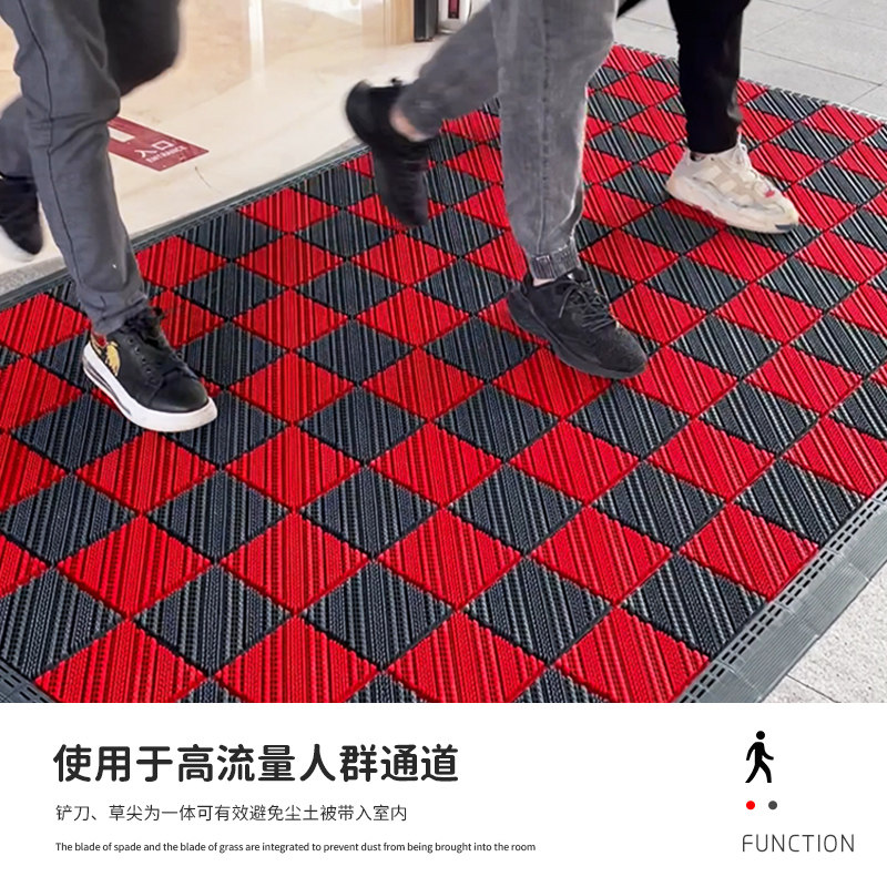 室外二合一防滑除尘地垫台阶脚垫酒店商场进门门口门垫拼接垫定制_虎窝淘