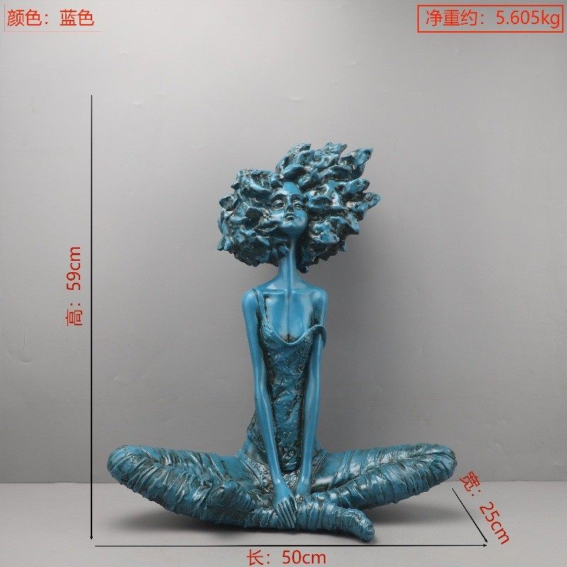 现代简约创意人物雕塑摆件树脂样板间电视柜客厅玄关家居软装饰品,淘宝优惠券,粉丝福利购,淘宝优惠卷