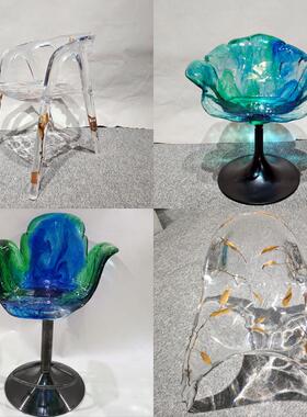 透明树脂摆件玻璃钢铂晶雕塑酒店玄关创意艺术会展人物水晶胶装饰