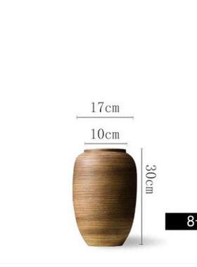 落地大花瓶中式陶瓷花器居家现代复古轻奢陶罐风格客厅摆件景德镇