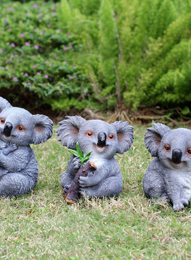 热销公园户外小品太阳能灯考拉摆件熊猫吊件园林别墅树上景观装饰